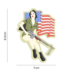Embleem 3D PVC Pinup girl BAR #8076