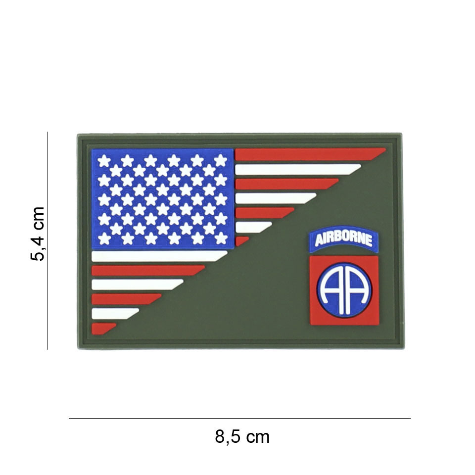 Embleem 3D PVC 82nd Airborne halve vlag #19059