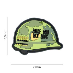 Embleem 3D PVC Make war not love #8099