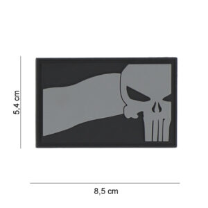 Embleem 3D PVC Punisher NL vlag grijs #8086