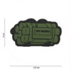 Embleem 3D PVC Kind regards groen #8133