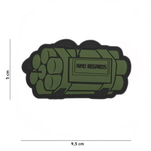 Embleem 3D PVC Kind regards groen #8133