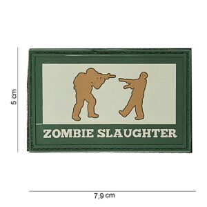 Embleem 3D PVC Zombie slaughter rechthoek #10046