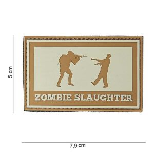 Embleem 3D PVC Zombie slaughter rechthoek #10045