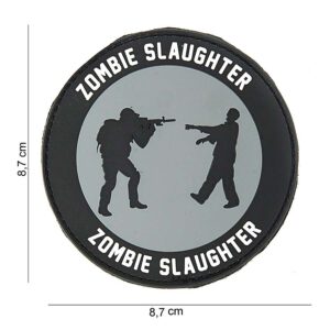 Embleem 3D PVC Zombie slaughter rond #10075