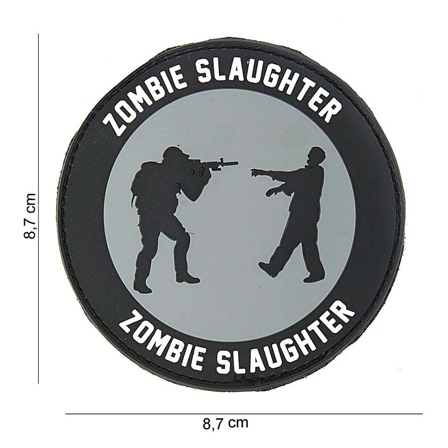 Embleem 3D PVC Zombie slaughter rond #10075