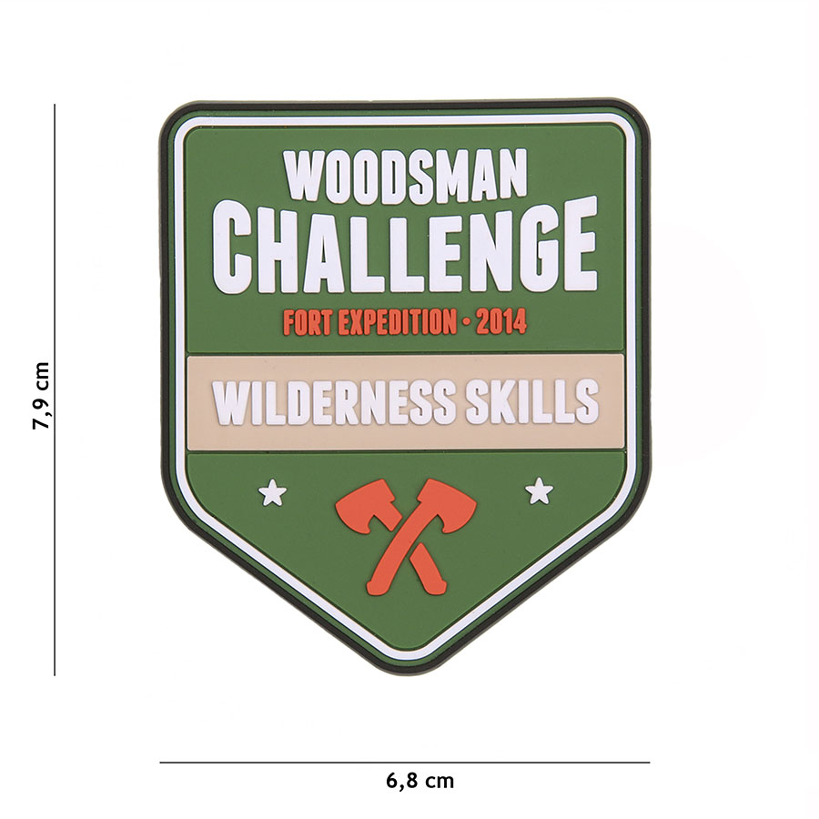 Embleem 3D PVC Woodsman Challenge #23009 Embleem 3D PVC Woodsman Challenge #23009