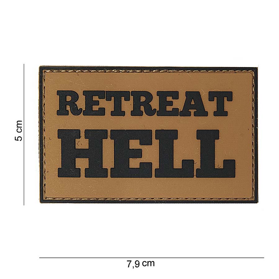 Embleem 3D PVC Retreat Hell #10061
