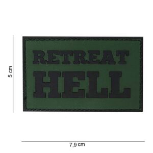 Embleem 3D PVC Retreat Hell #10062