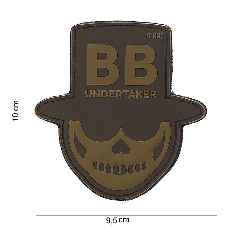 Embleem 3D PVC BB undertaker bruin #10106
