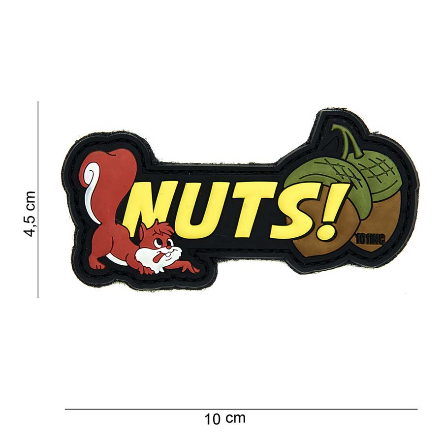 Embleem 3D PVC Nuts geel #14018