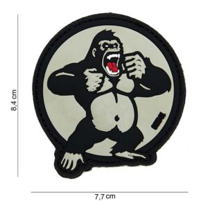 Embleem 3D PVC King Kong wit #14025