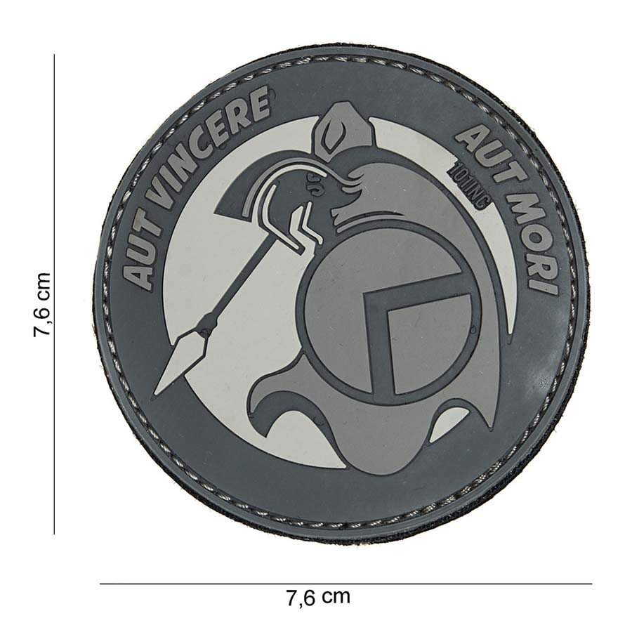 Embleem 3D PVC Spartan aut grijs #14048