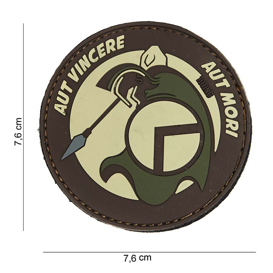 Embleem 3D PVC Spartan aut bruin #14047