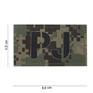 Embleem 3D PVC PJ dig. woodland #16105