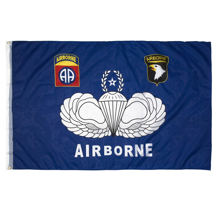 Vlag Airborne blauw embleem Vlag Airborne blauw embleem