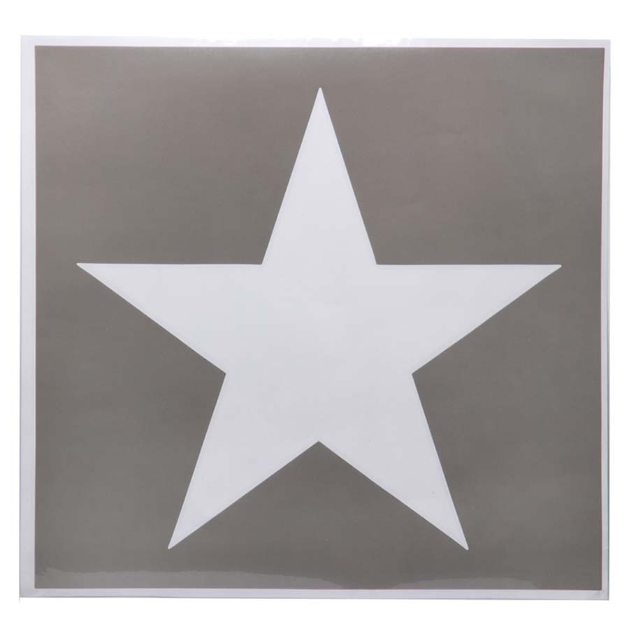 Sjabloon sticker U.S. star groot