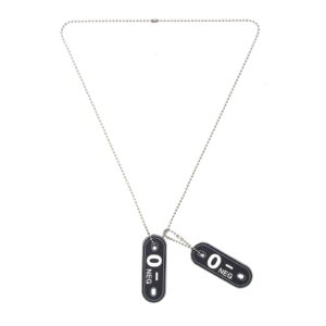 Dog tag PVC Bloedgroep O- negatief