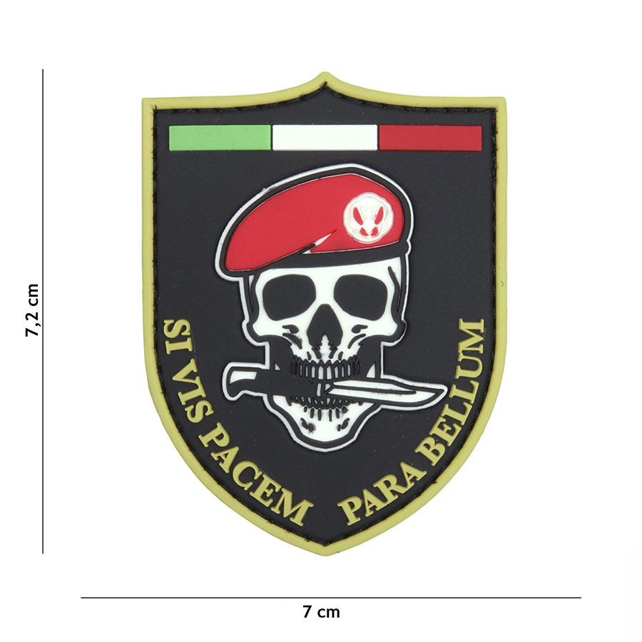 Embleem 3D PVC SI VIS Pacem zwart #13091