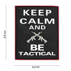 Embleem 3D PVC Keep calm and BE tactical zwart #15047