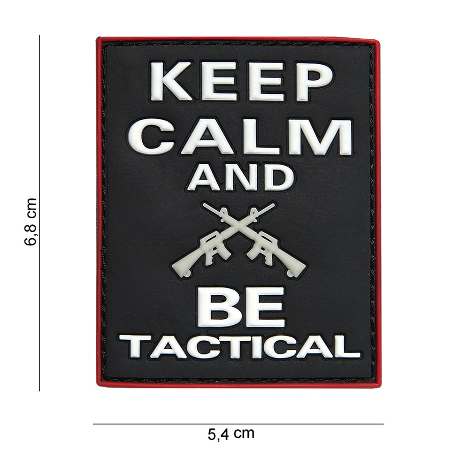 Embleem 3D PVC Keep calm and BE tactical zwart #15047