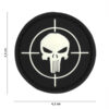 Embleem 3D PVC Punisher vizier zwart #9033