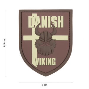 Embleem 3D PVC Danish Viking bruin #13078