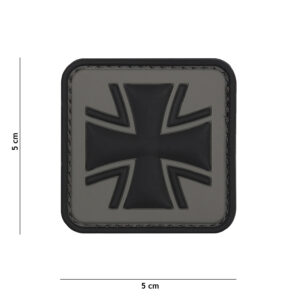 Embleem 3D PVC Duits kruis grijs #2072