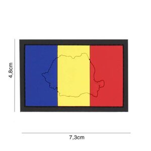 Embleem 3D PVC Roemenie met contour #4140