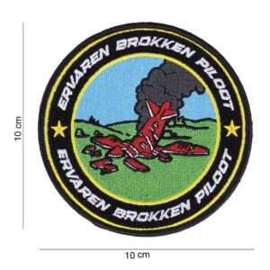 Embleem stof Brokken piloot met klittenband #11188