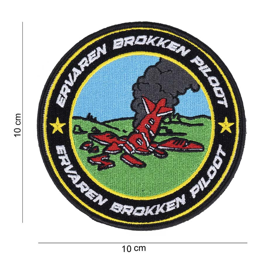 Embleem stof Brokken piloot met klittenband #11188
