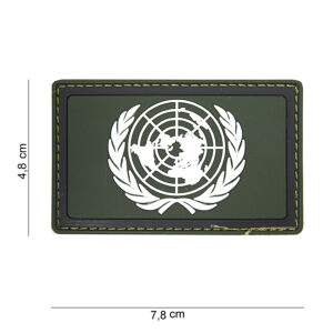 Embleem 3D PVC Verenigde Naties groen #16090