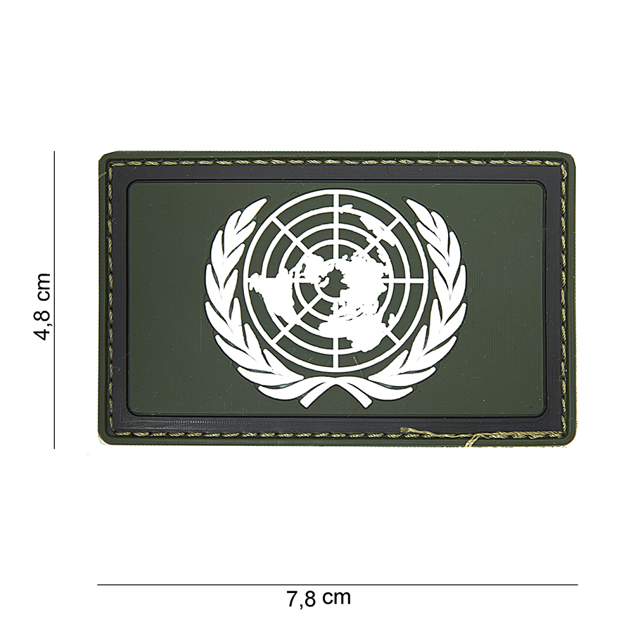 Embleem 3D PVC Verenigde Naties groen #16090