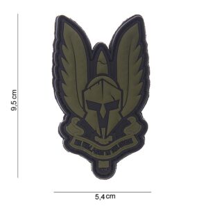 Embleem 3D PVC Spartan groen #10099