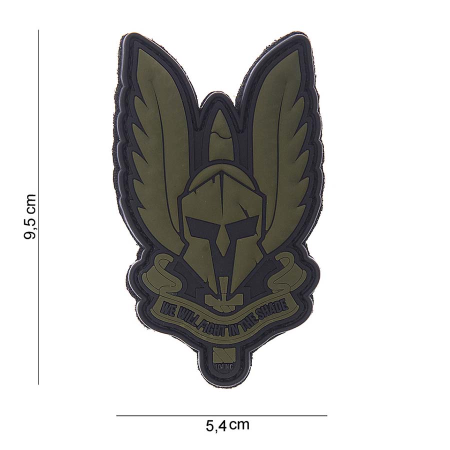 Embleem 3D PVC Spartan groen #10099
