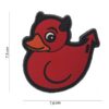 Embleem 3D PVC Devil Duck rood #10053