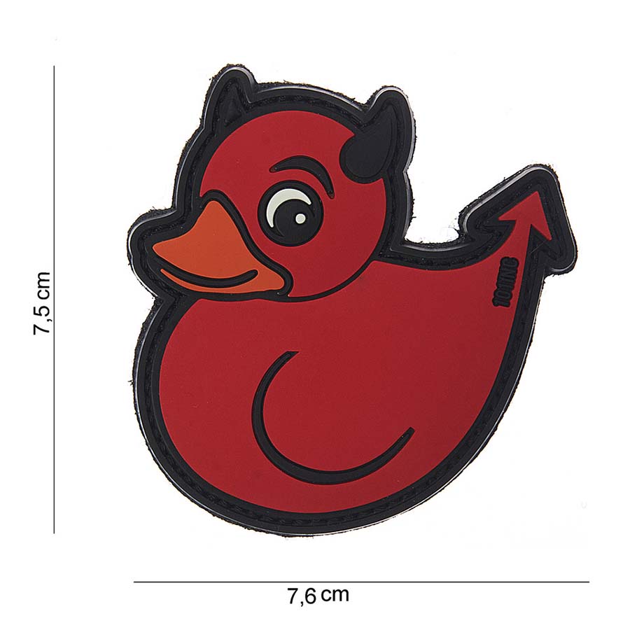 Embleem 3D PVC Devil Duck rood #10053