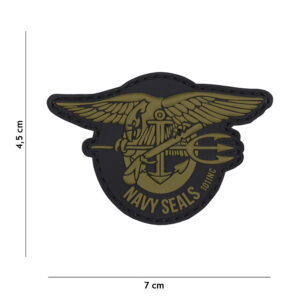 Embleem 3D PVC Navy Seals groen #18021