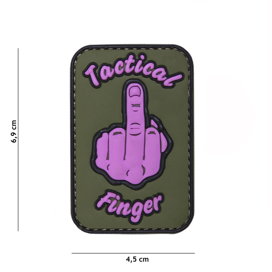 Embleem 3D PVC Tactical finger roze #19045