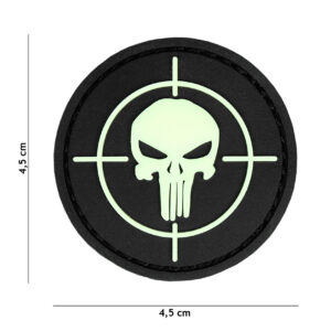 Embleem 3D PVC Punisher vizier glow in the dark #20026