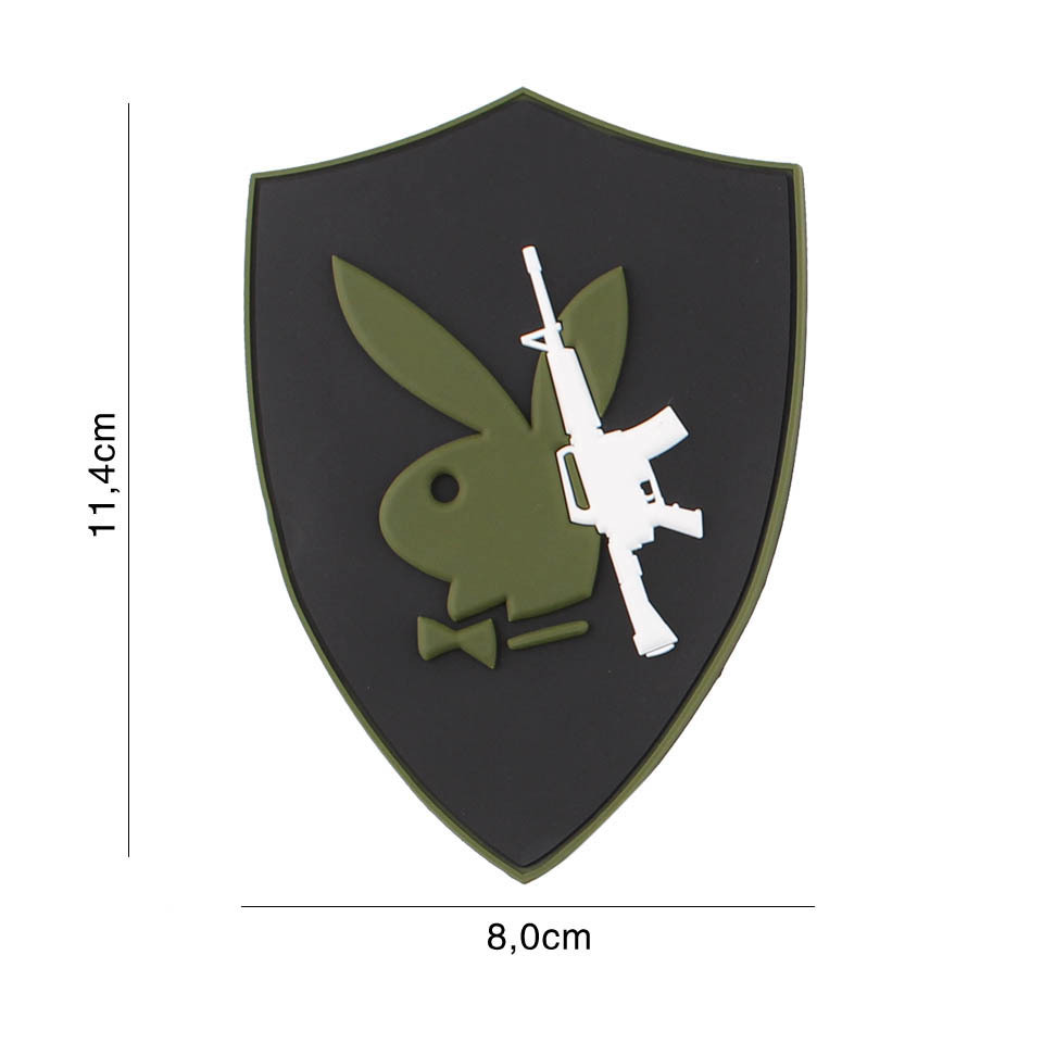 Embleem 3D PVC Playboy gun #5116