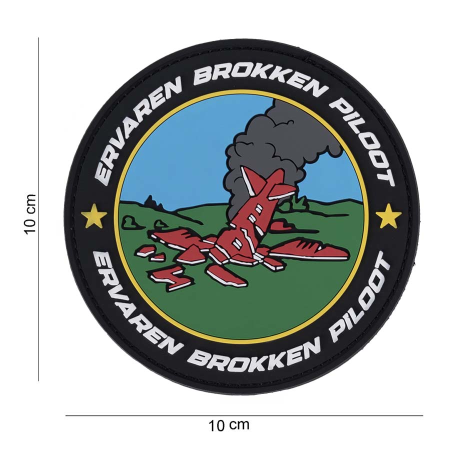 Embleem 3D PVC Brokken piloot #10019 Embleem 3D PVC Brokken piloot #10019