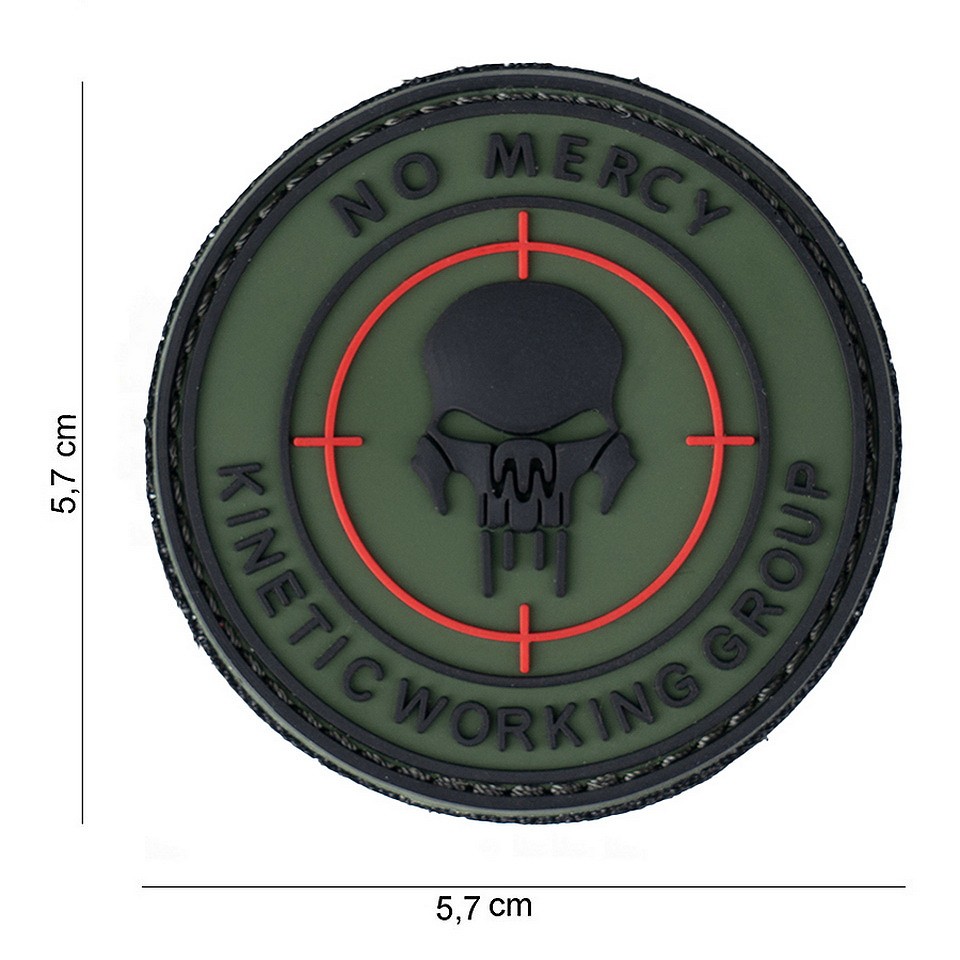 Embleem 3D PVC No mercy kinetic working group #11166