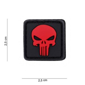 Embleem 3D PVC Punisher rood #12025