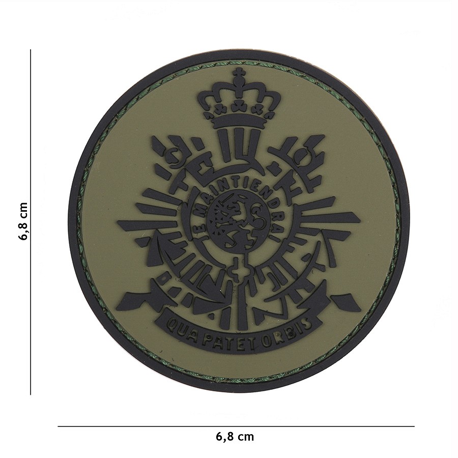 Embleem 3D PVC Korps Mariniers groen/zwart #20050
