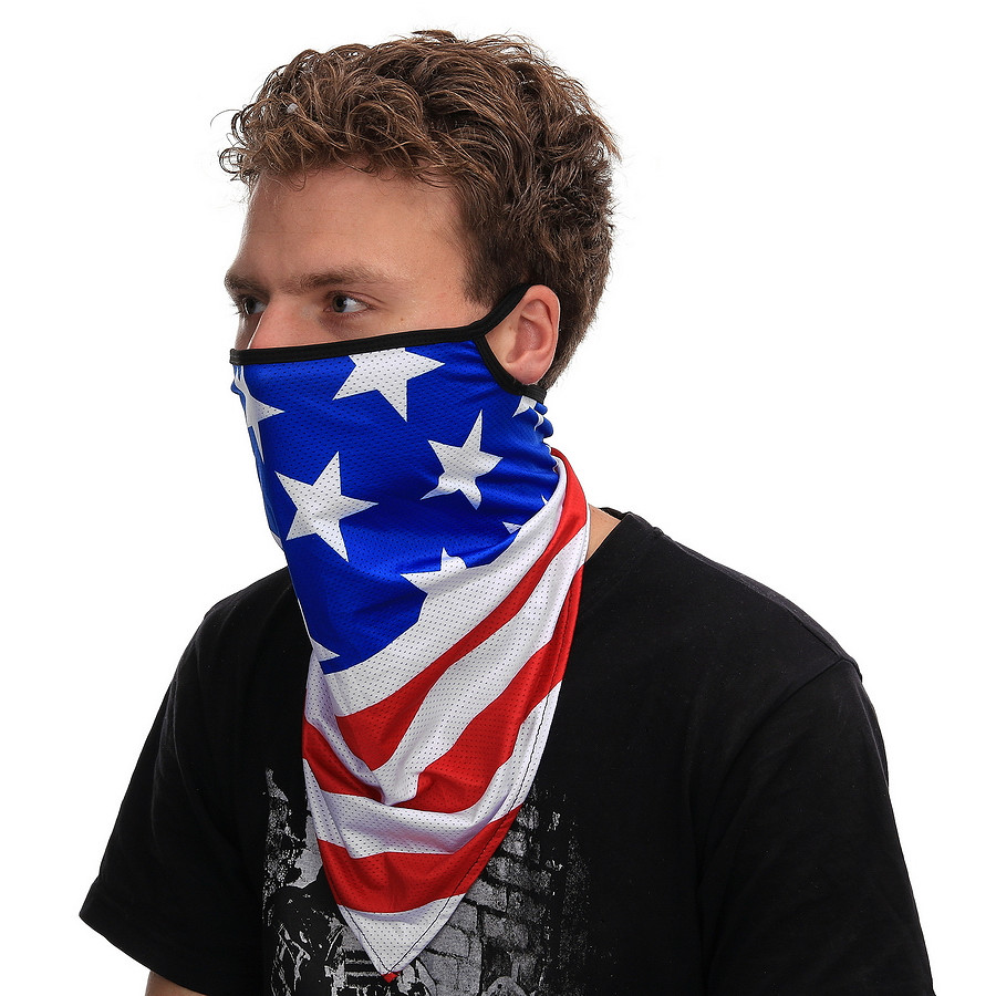 101 INC Gezichtsmasker met oorlus USA grote ster style 5 - Afbeelding 2