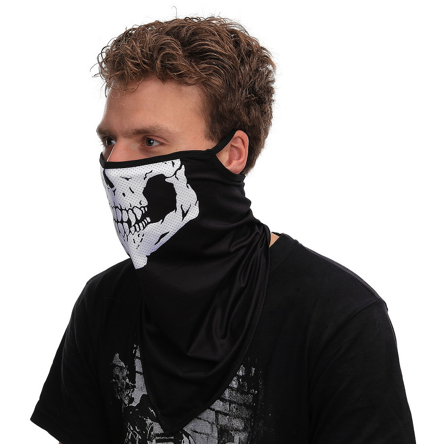 101 INC Gezichtsmasker met oorlus skull style 9 - Afbeelding 2