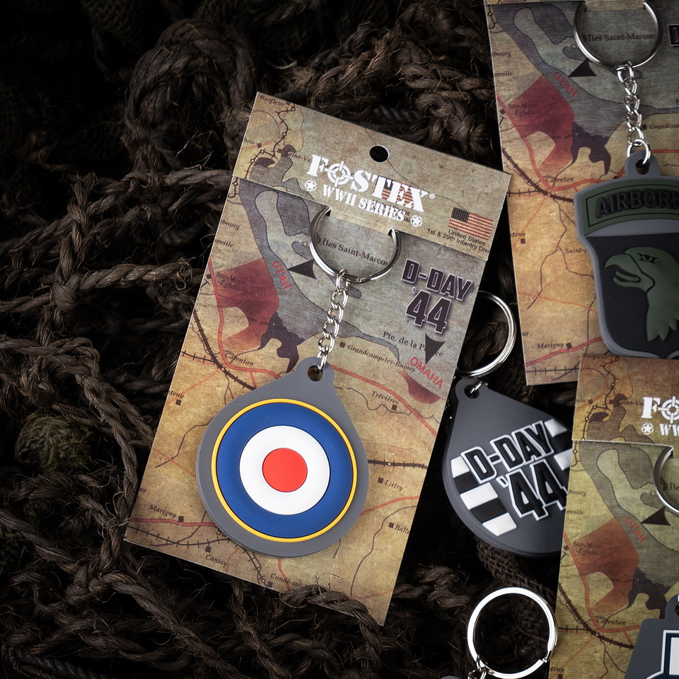 Fostex WWII Series Sleutelhanger 3D PVC RAF Roundel D-Day 44 #134 - Afbeelding 2