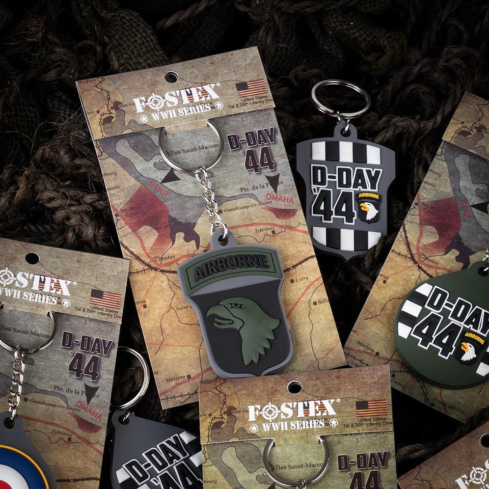 Fostex WWII Series Sleutelhanger 3D PVC 101st Airborne D-Day 44 subdued #137 - Afbeelding 2