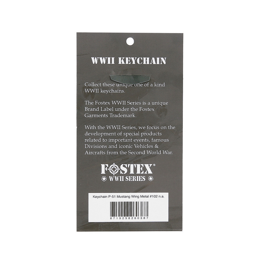 Fostex WWII Series Sleutelhanger P-51 Mustang Wing Metal #102 - Afbeelding 5